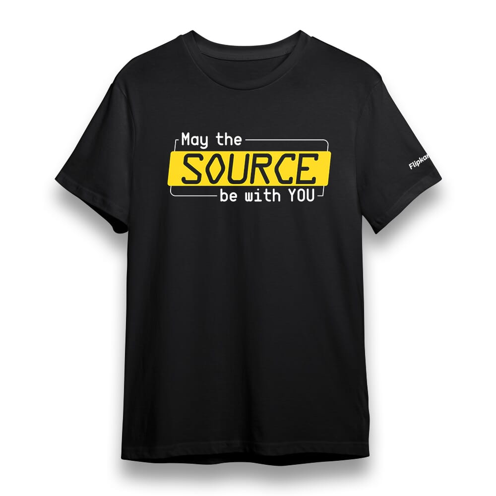 Source Be With You Round Neck T-shirt - Black